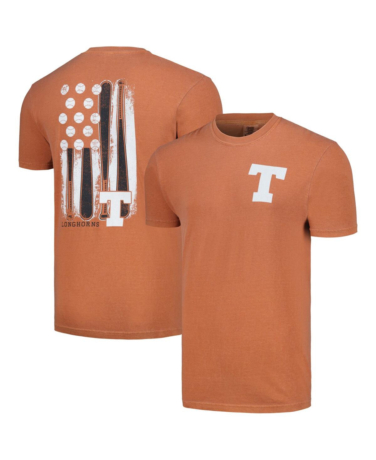 Men's Texas Orange Texas Longhorns Baseball Flag Comfort Colors T-Shirt - Burnt Oran