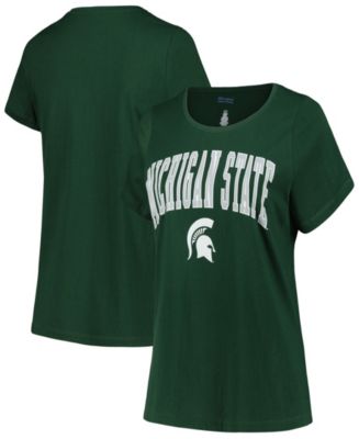 Profile Women's Green Michigan State Spartans Plus Size Arch Over Logo ...