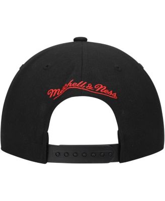 Mitchell Ness Men's Black New York Rangers Core Team Script 2.0 Snapback Hat