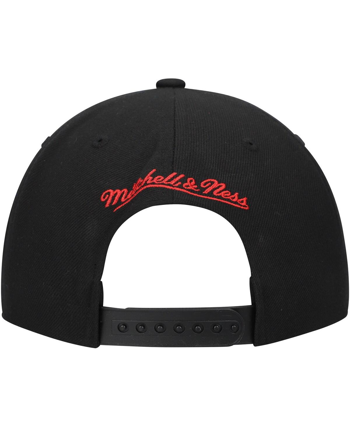 Mitchell & Ness Mitchell Ness Men's Black New York Rangers Core Team Script 2.0 Snapback Hat In Black