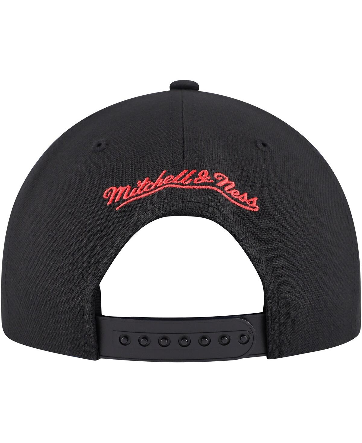 Mitchell & Ness Mitchell Ness Men's Black Columbus Blue Jackets Core Team Script 2.0 Snapback Hat In Black