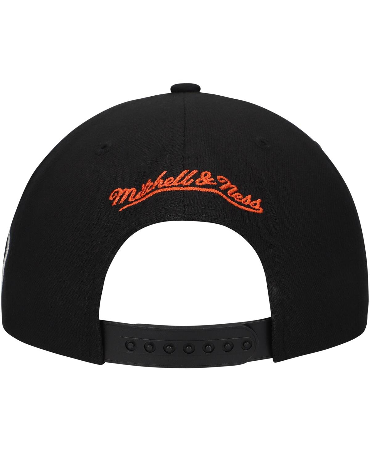 Mitchell Ness Men'sPhiladelphia Flyers Core Team Script 2.0 Snapback Hat - Black