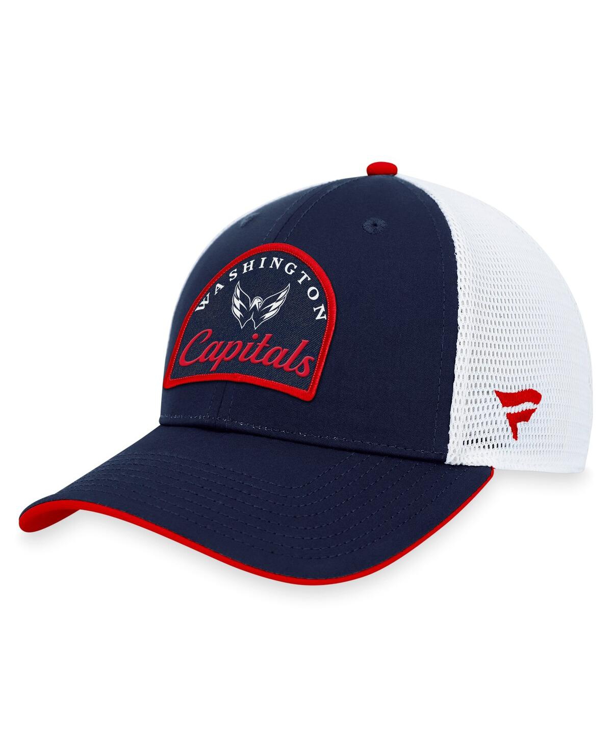 Branded Men's Navy/White Washington Capitals Fundamental Adjustable Hat - An/w