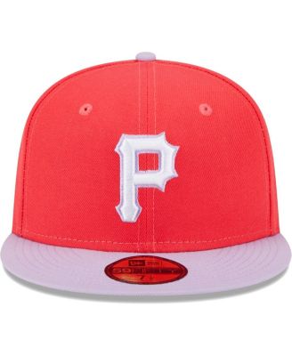 Men's Red/Lavender Pittsburgh Pirates Spring Color Two-Tone 59Fifty Fitted Hat