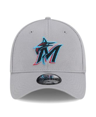 Men's Gray Miami Marlins Active Pivot 39Thirty Flex Hat