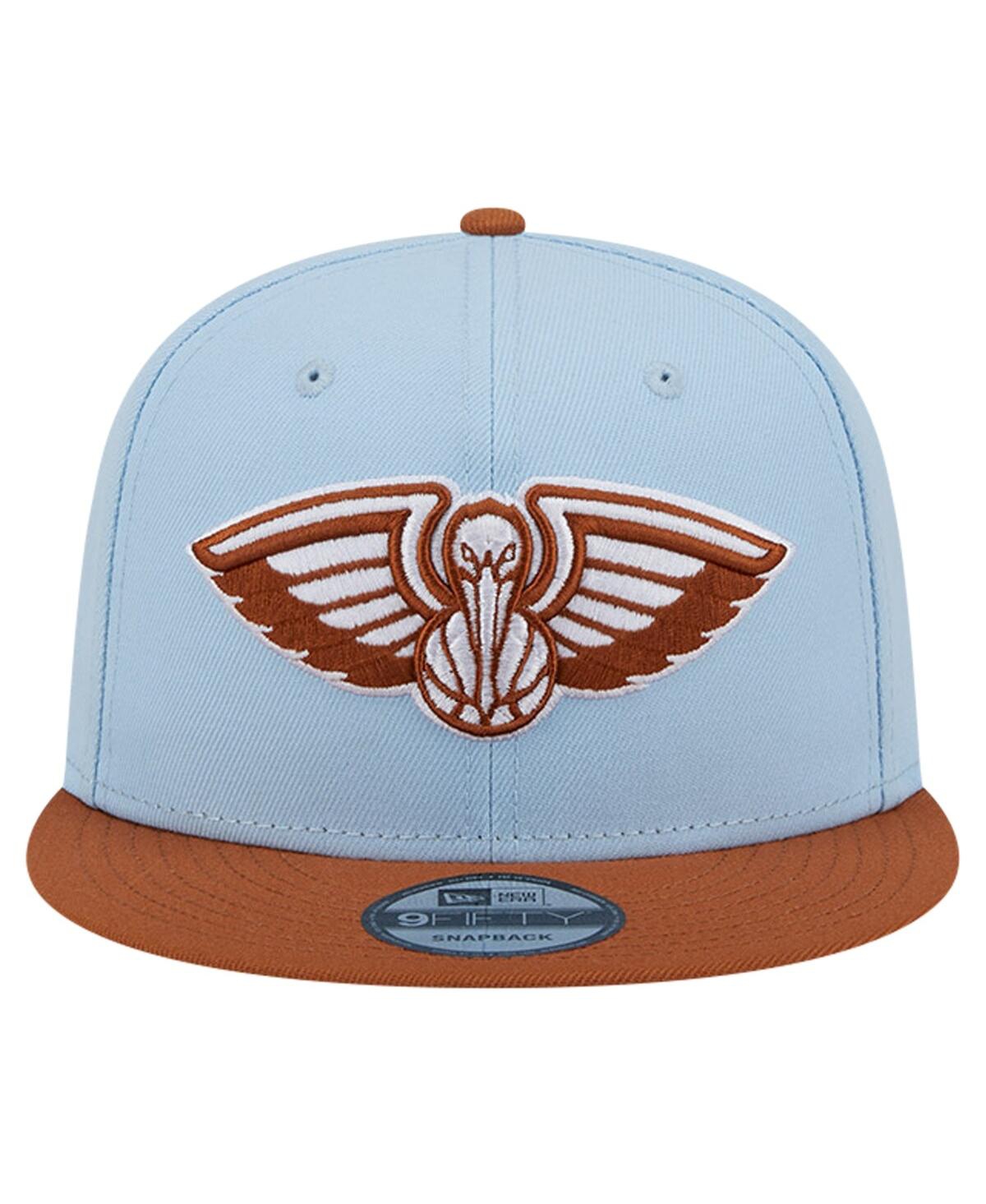 Shop New Era Men's Light Blue/brown New Orleans Pelicans 2-tone Color Pack 9fifty Snapback Hat