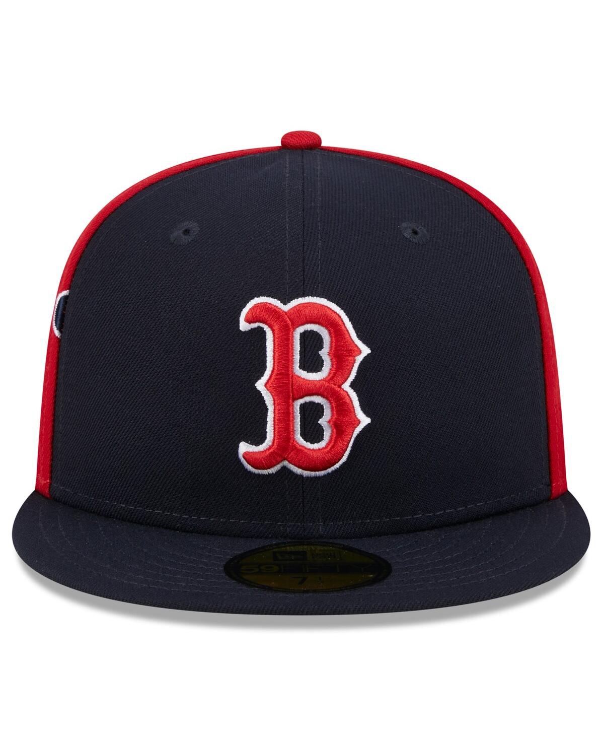 Shop New Era Men's Navy/red Boston Red Sox Gameday Sideswipe 59fifty Fitted Hat In Navy Red