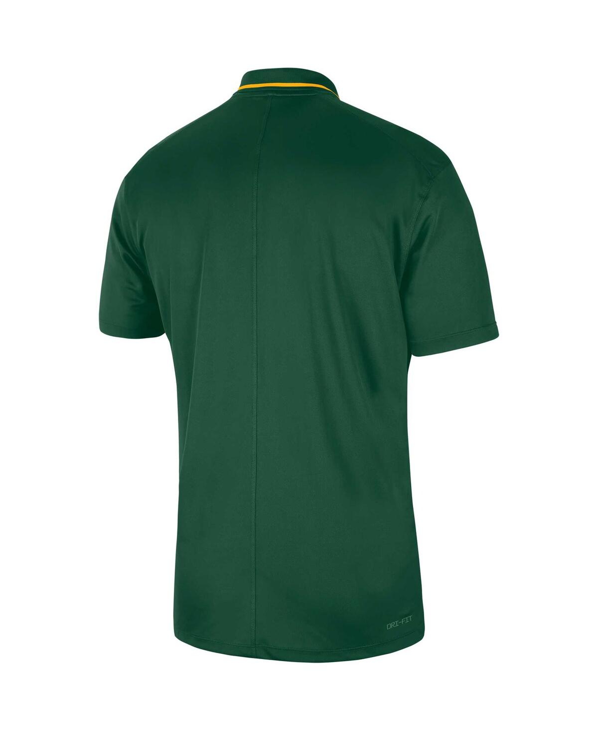 Shop Nike Men's Green Ndsu Bison 2023 Sideline Coaches Performance Polo In Green Gold