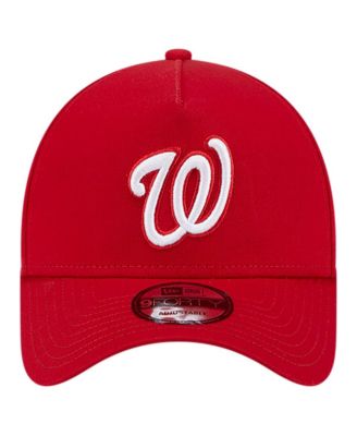 Men's Red Washington Nationals Team Color A-Frame 9Forty Adjustable Hat