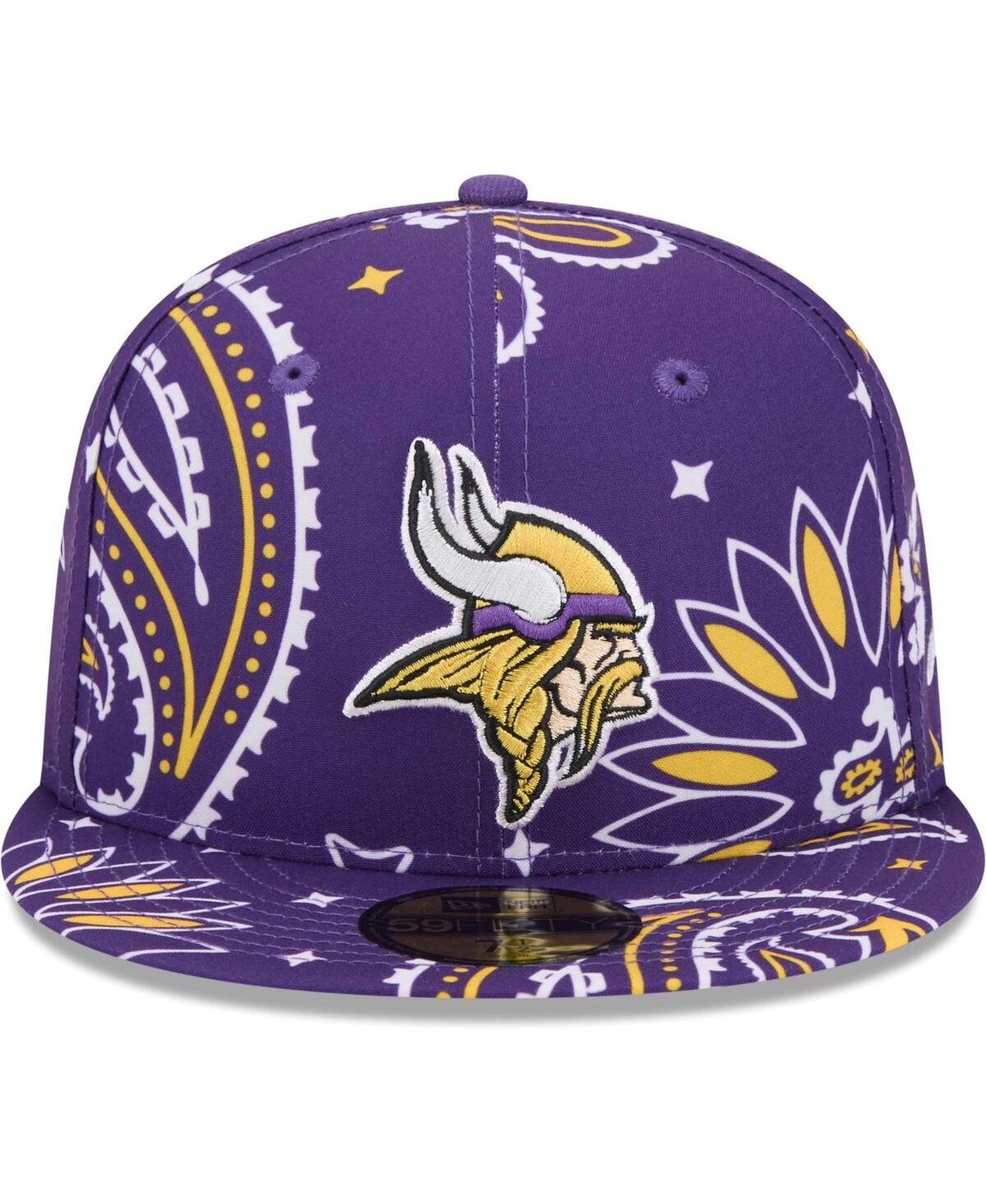 Shop New Era Men's Purple Minnesota Vikings Paisley 59fifty Fitted Hat