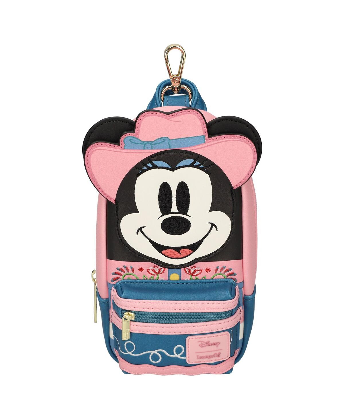 Loungefly Minnie Mouse Western Mini Backpack Pencil Case In Pink