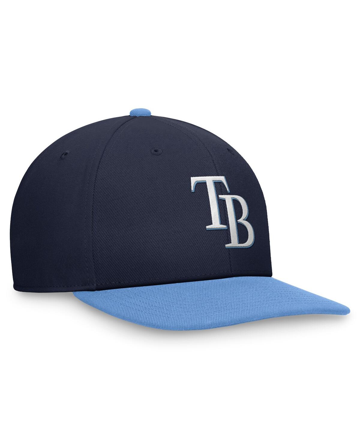 Nike Men's Navy/light Blue Tampa Bay Rays Evergreen Two-tone Snapback Hat In C Nvy,valo