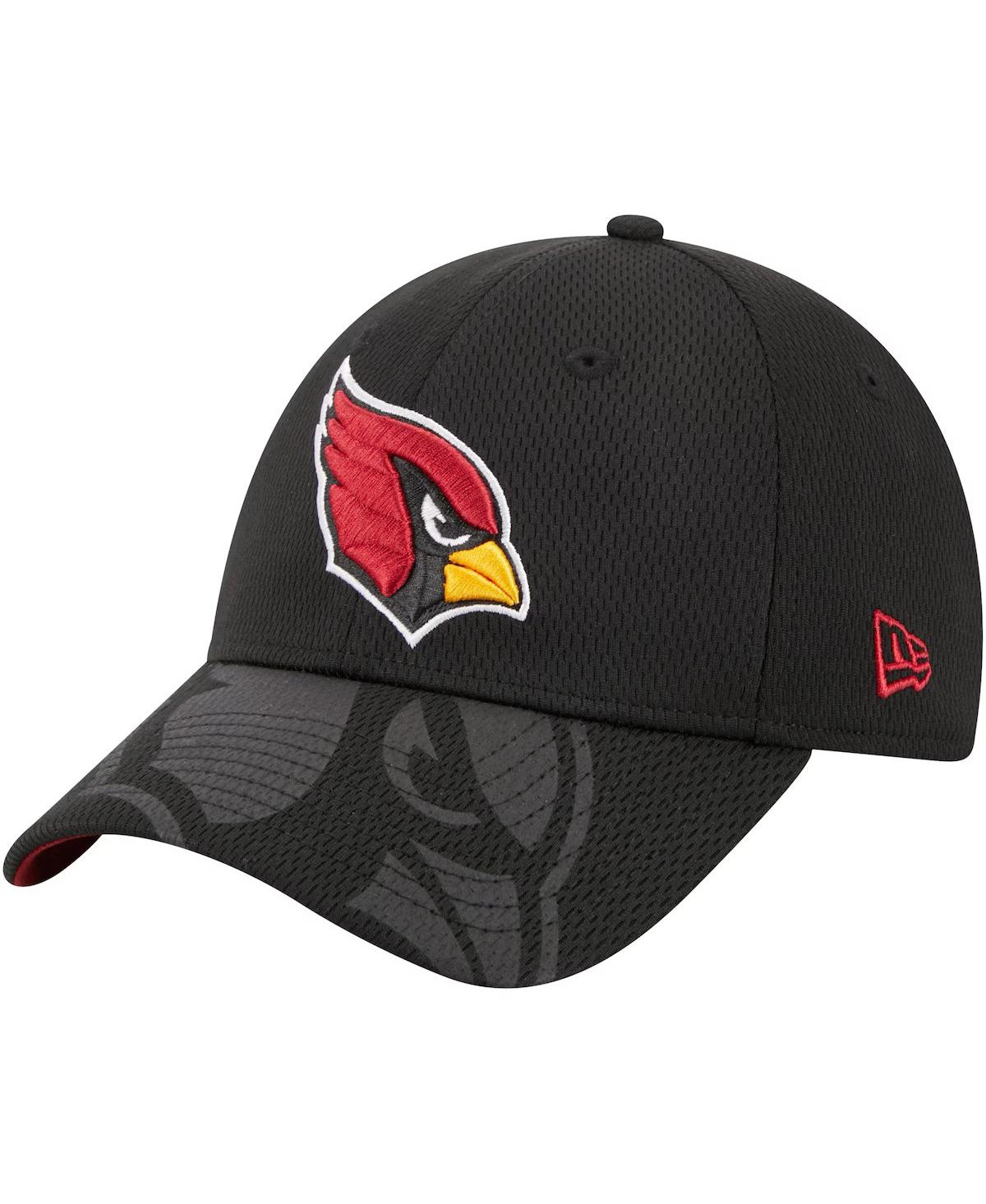 Men's Black Arizona Cardinals Top Visor 9Forty Adjustable Hat - Black