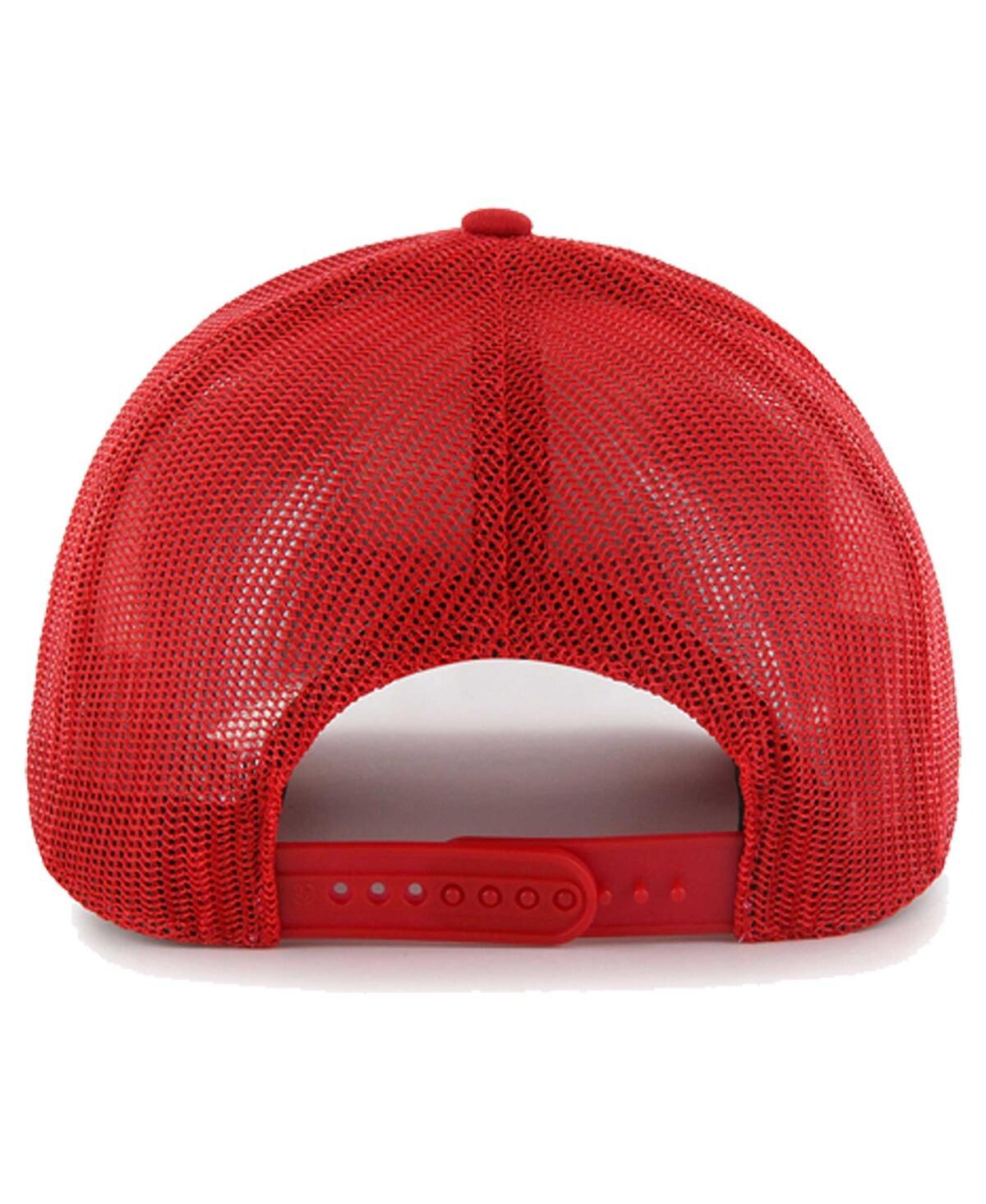 47 Brand Men's Red Los Angeles Angels Squad Trucker Adjustable Hat In Red