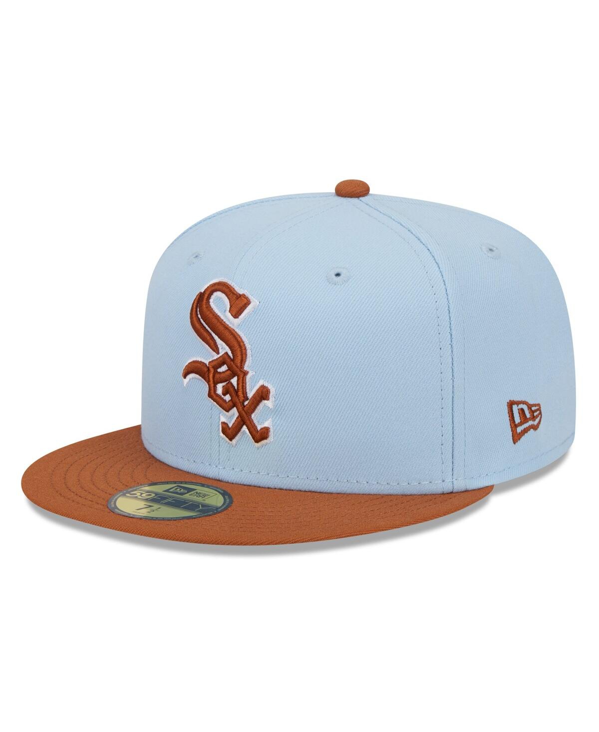 Shop New Era Men's Light Blue/brown Chicago White Sox Spring Color Basic Two-tone 59fifty Fitted Hat