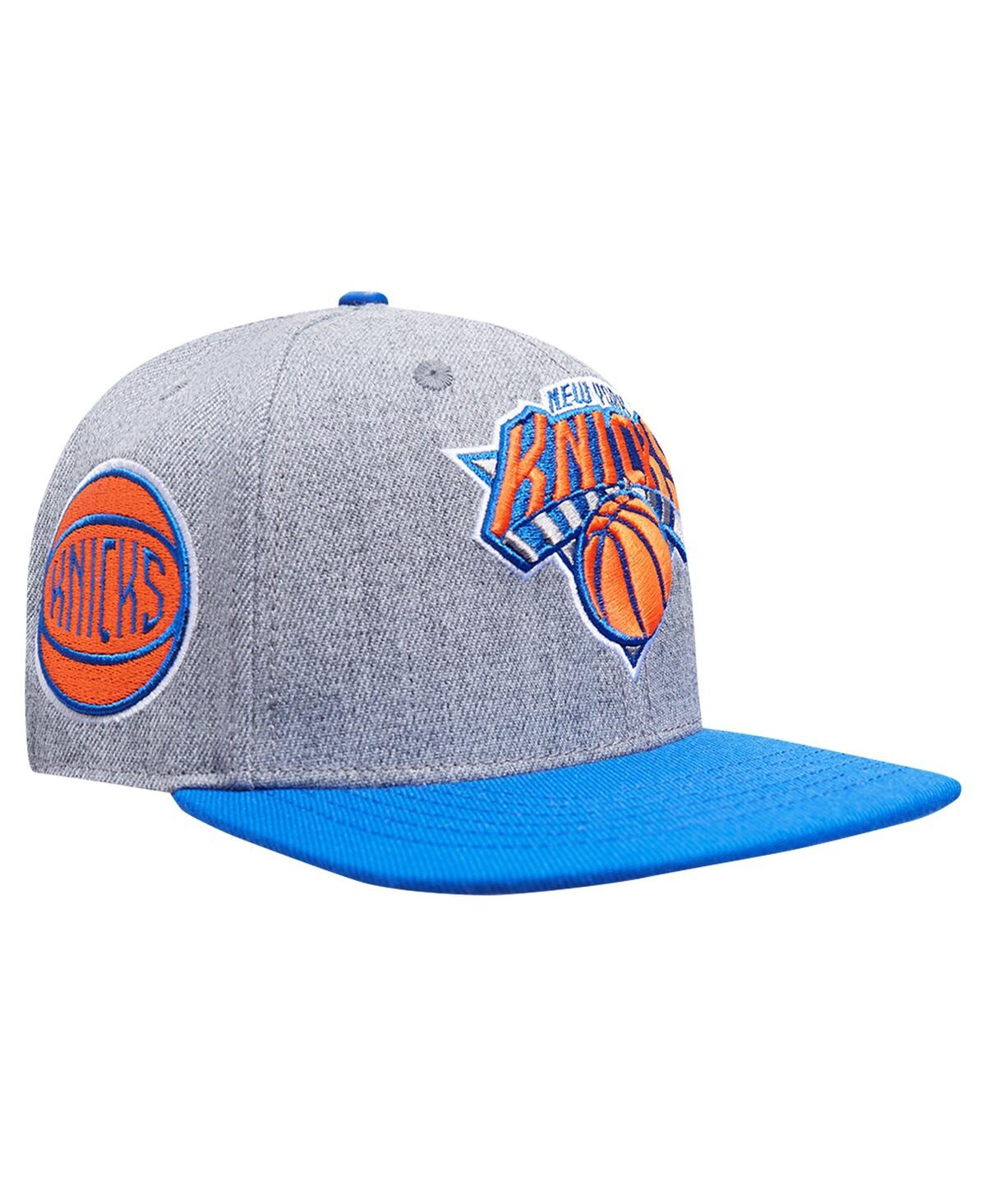 Men's Gray/Blue New York Knicks Classic Logo Two-Tone Snapback Hat - Gray Blue
