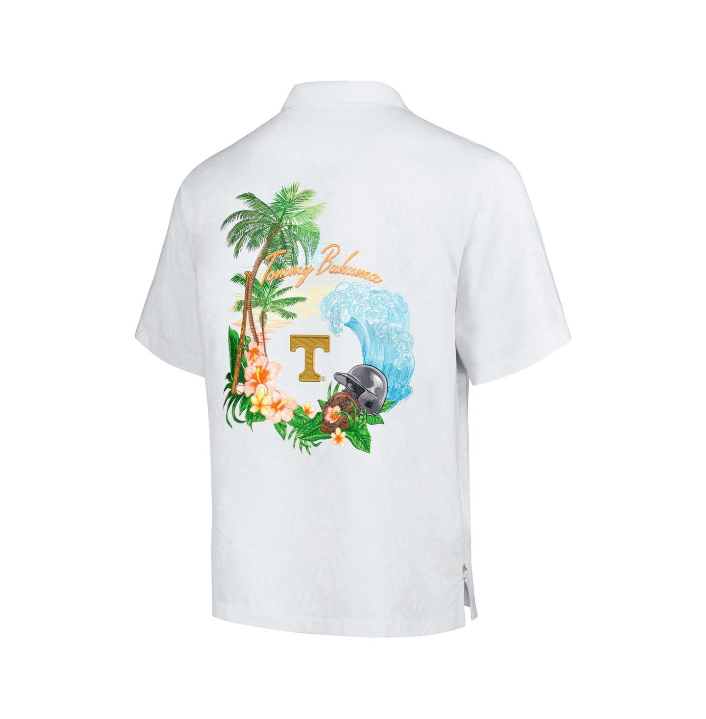 Мужская рубашка Tommy Bahama White Tennessee Volunteers Castaway Game Camp Button-Up — фото 3