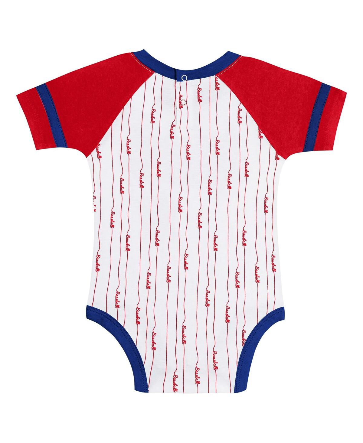 Outerstuff Newborn InfantPhiladelphia Phillies Base Hitter Bodysuit, Bib Bootie Set - White
