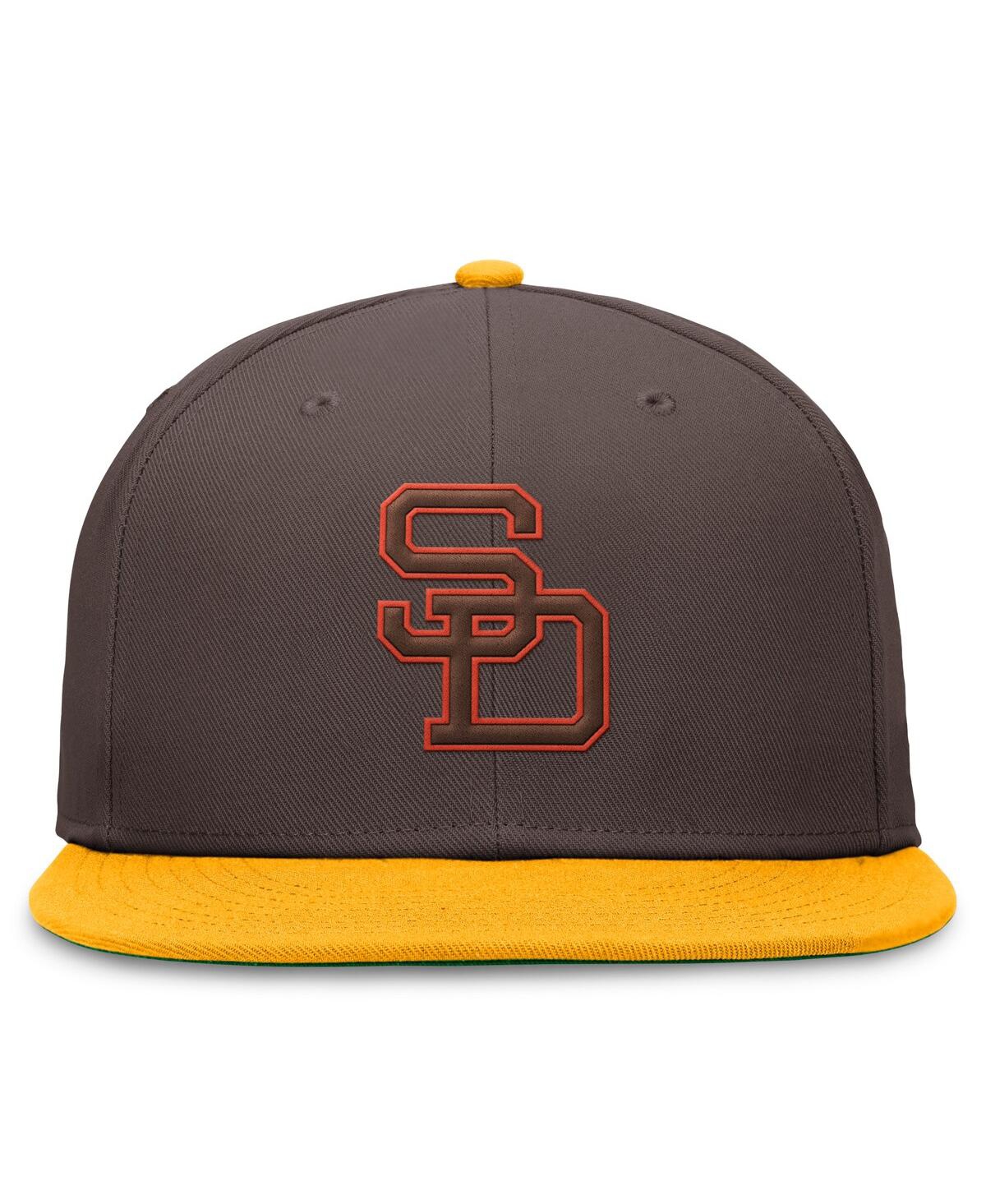 Nike Men's Brown/Gold San Diego Padres Rewind Cooperstown True Performance Fitted Hat