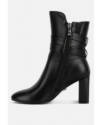 Cobra Womens Buckle Strap Embellished Ankle Boots