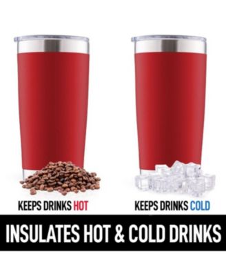 20oz Stainless Steel Tumbler With Lid and Straw - Sweat-Free Travel Coffee Mug Tumbler Cups