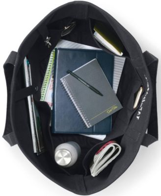 Extra Large Solid Color 5 Pocket Open Top Long Handle Canvas Tote Bag