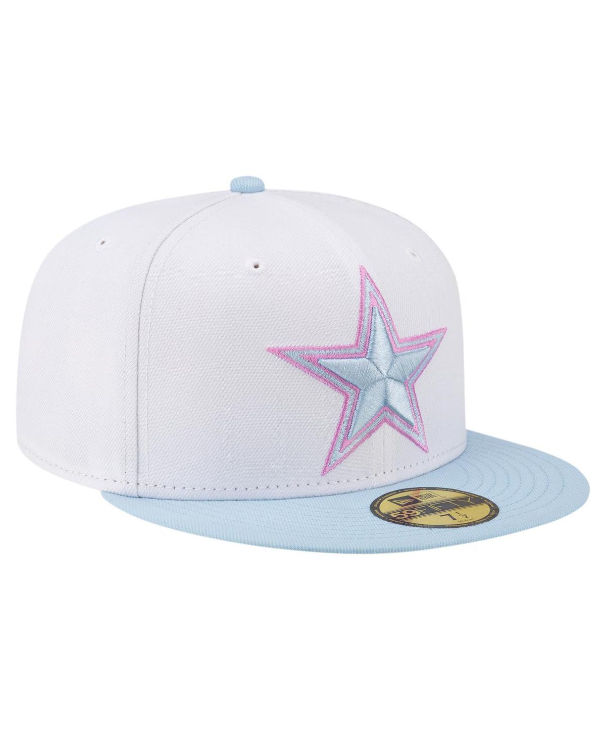 Shop New Era Men's White/light Blue Dallas Cowboys 2-tone Color Pack 59fifty Fitted Hat In White Ligh