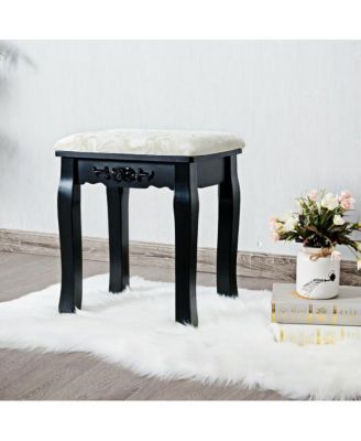 Vanity Stool Makeup Bench Dressing Stool-Black