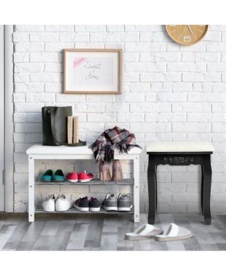 Vanity Stool Makeup Bench Dressing Stool-Black