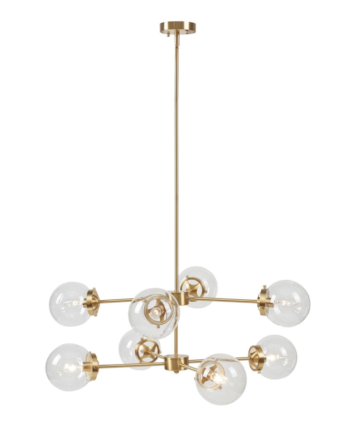 Ink+ivy 8-light Metal Chandelier With Globe Bulbs In Gold,clear