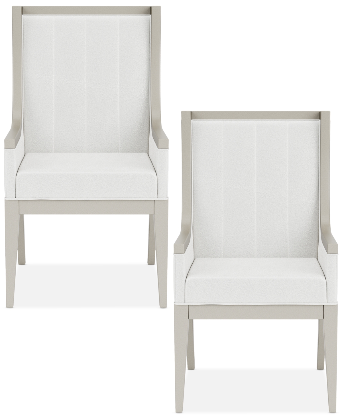 Shop Macy's Warlington 2 Pc. Host Chair Set In White
