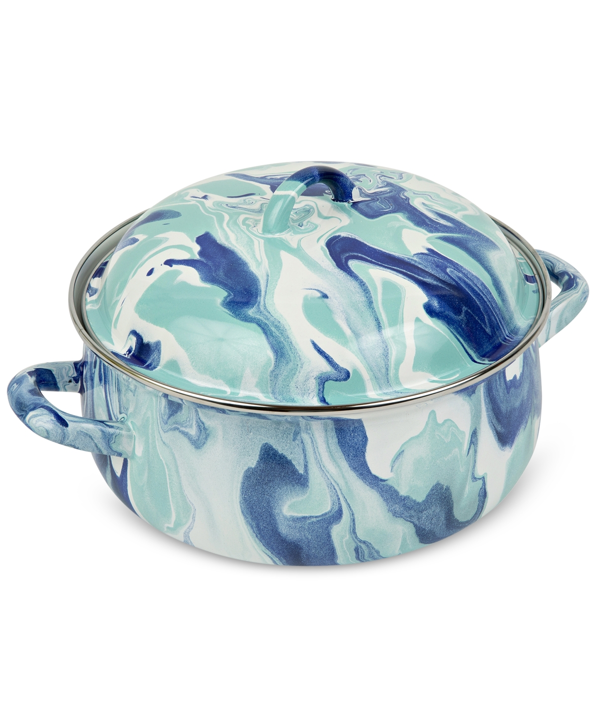 Golden Rabbit Lagoon Enameled Steel 4-Qt. Dutch Oven