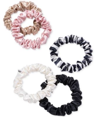 5-Pc. Pure Silk Midi Scrunchies Set