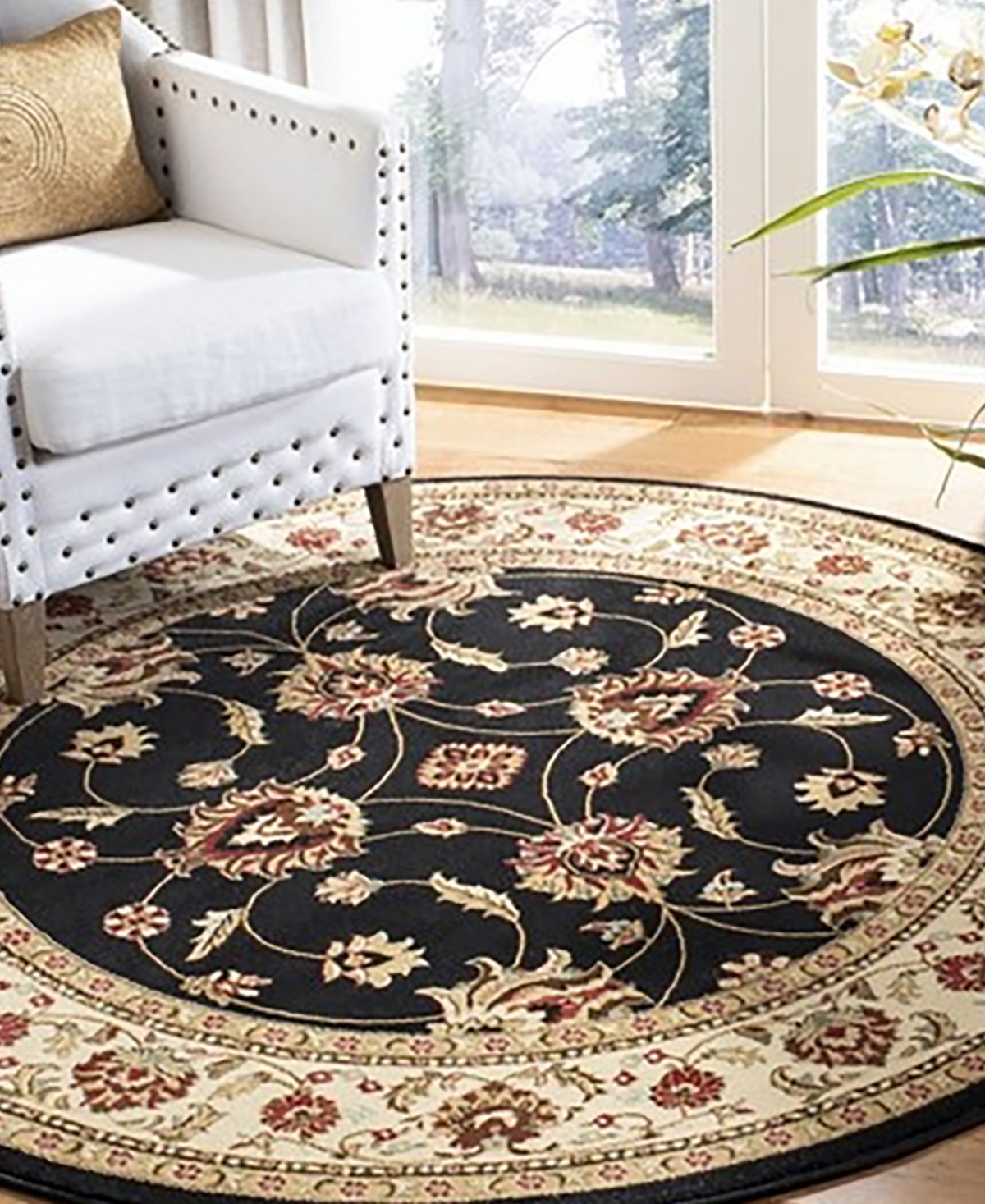 Safavieh Lyndhurst LNH553 Black and Ivory 5'3