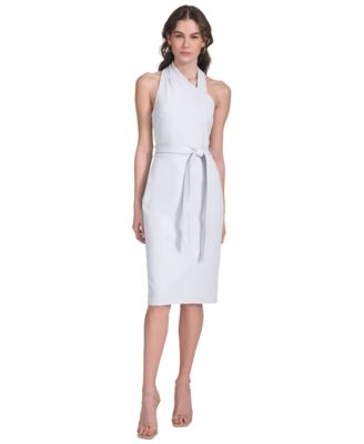 Petite Belted Sheath Dress