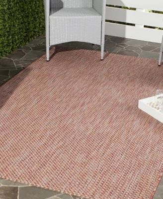 Courtyard CY8521 Red and Beige 8' x 11' Sisal Weave Outdoor Area Rug