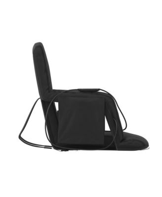 Mikki Portable Heated Reclining Stadium Chair With Armrests, Padded Back & Heated Seat With Dual Storage Pockets And Backpack Straps