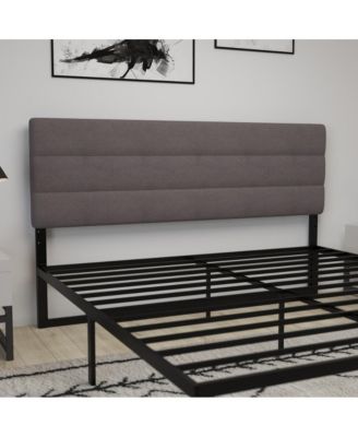 Coppola King Headboard With Tufted Upholstery And Powder Coated Metal Frame