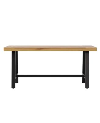 Zuli Solid Acacia Wood Dining Table With Metal Legs For Indoor And Outdoor Use