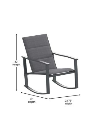 Brevyn Set Of 2 Flex Comfort Outdoor Rocking Chairs With Steel Frames