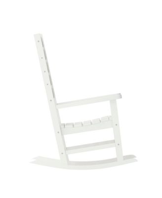 Fielder Contemporary Rocking Chair, All-Weather Hdpe Indoor/Outdoor Rocker