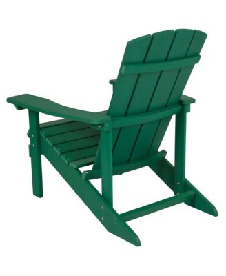 Riviera Azure Adirondack Patio Chairs With Vertical Lattice Back And Weather Resistant Frame