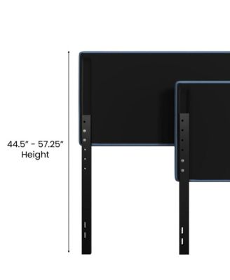 Coppola Full Size Powder Coated Metal Frame Tufted Upholstered Adjustable Slot Headboard