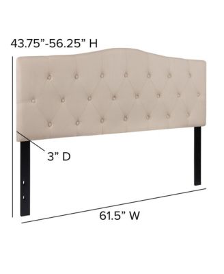 Queen size Foam Arched Queen Button Tufted Upholstered Headboard