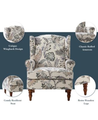 Escanor Traditional Armchair with Pattern Design for Living Room