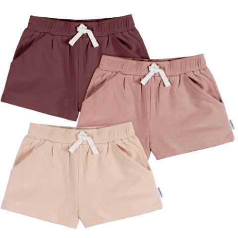 Шорты Gerber Knit Shorts, 3-Pack для девочек-малышей, цвет: Dusty Pinks