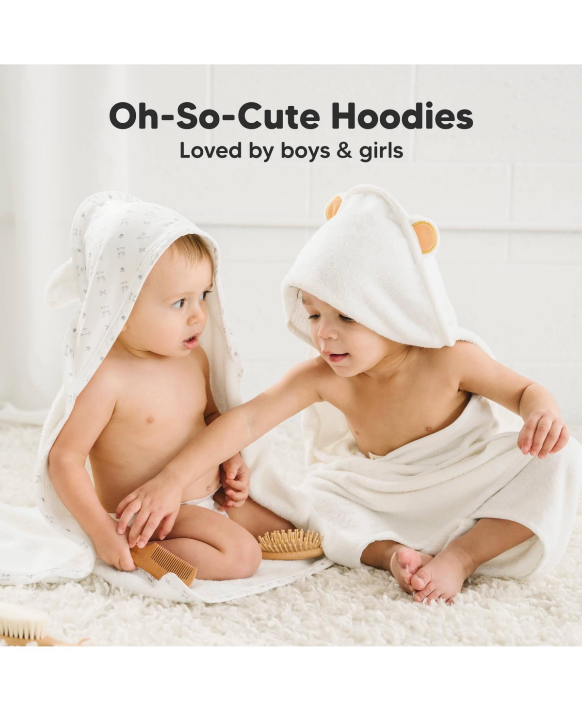 Luxe Baby Hooded Towel, Organic Baby Bath Towel, Hooded Baby Towels, Baby Beach Towel for Newborn, Kids