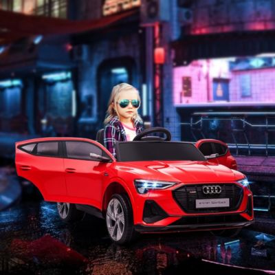 12V Kids Electric Ride On Car, Licensed Audi E-tron with Seat, Remote