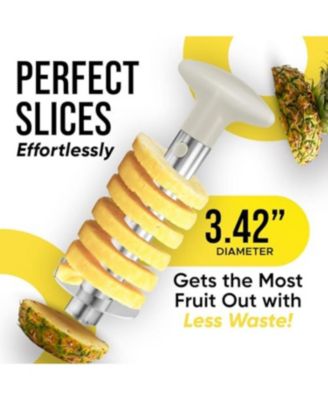 Heavy Duty 2pc Pineapple Corer & Slicer Set – Includes Eye Removal Tool with Reinforced Blade