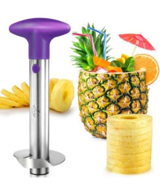 Heavy Duty 2pc Pineapple Corer & Slicer Set – Includes Eye Removal Tool with Reinforced Blade
